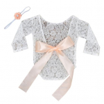 Naujagimių mergaičių lankelis, mink&scaron;tas nėriniuotas &scaron;liaužtinukas su gėlių galvos apdangalu fotografijos reikmenys smėlis