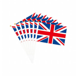 10 vnt. Karalienės Elžbietos II Platininio Jubiliejaus Vėliavėlės ant pagaliuko Karalienės įžengimas į sostą Sąjungos Džeko rankinė Union Jack