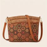 Vintažinis gėlių ra&scaron;tas Crossbody krep&scaron;ys, moteri&scaron;kas medžio žievės ra&scaron;tas piniginė Etninio stiliaus pečių krep&scaron;ys įvairiaspalvis