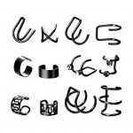 1 auskarų rinkinys moterims, neįveriamas kremzlės auskaras, žėrintys auskarai, segtukai, hipoalerginiai auskarai rateliai moterims, paauglėms, mergaitėms, dovanos juoda