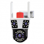 Nauja 12MP 3 ekranų WIFI IP HD lauko kamera PTZ 8x priartinimas trigubas objektyvas naktinio matymo balso vaizdo stebėjimo kamera Apsauga Namų sodas
