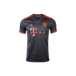 Adidas FCB trečiasis mar&scaron;kinėlis su raidiniu logotipu ir siuvinėtu Bayern M&uuml;nchen herbu Vyri&scaron;ki sportiniai vir&scaron;utiniai drabužiai Naktinio dangaus pilkumo H39907 XS