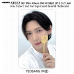 ATEEZ THE WORLD EP.2 OUTLOW Fan Sign Event Benefit Photocard Minirecord Everline Yeosang - MR 2nd