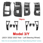 14 vnt lango pakėlimo jungiklio mygtukai, skirti Tesla modeliui 3 Y 2023 2022 2021 Priedai Durys atidarytos rankenos dangtelio automobilio apsaugos lipdukas