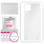 apgo Ultra Clear Protective Skin Sticker for the back compatible with Samsung Galaxy F12 NFC, Wrap Film, Hydrogel Film, Flexible, Soft TPU with positi