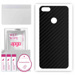 apgo Protective Skin Sticker for the back compatible with TP-Link Neffos C9A, Wrap Film, Foil, Vinyl - Pattern Carbon Black
