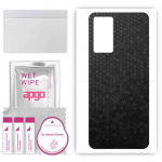 apgo Protective Skin Sticker for the back compatible with Vivo S10e, Wrap Film, Foil, Vinyl - Pattern Black Honeycomb