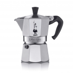 Bialetti Mocha Express 3 puodeliai tiesioginio ugnies tipo (Kavos aparatas Espresso Aparatas Macchinetta)0001162/AP sidabras