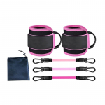 Sėdmenų treniruokliai su reguliuojamu kulk&scaron;nies dirželiu, kulk&scaron;nies juostomis, sėdmenų treniruočių juostomis, kulk&scaron;nies pasiprie&scaron;inimo juostomis su rankogaliais rožinė