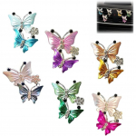 Drugelio Automobilio Aksesuarai, Mielas Oro Gaiviklis, Oro Ventiliacijos Grotelių Spaustukas, Oro Kondicionavimo Angos Spaustukas, Automobilio Oro Gaiviklis, Automobilio Aksesuarai, Blizgūs Automobilio Aksesuarai Moterims 5*3.5*4.5cm,6Pcs įvairiaspalvis