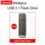Didelės spartos &bdquo;Flash Drive&ldquo; vandeniui atspari atmintis USB atmintinė USB atmintinė 3.1 &bdquo;Lenovo thinkplus&ldquo; 32 GB / 64 GB / 128 GB / 256 GB ra&scaron;iklis TU100 pilka