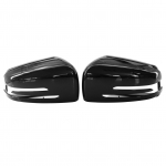 1 poros galinio vaizdo veidrodėlio dangtelio anglies pluo&scaron;to keitimas, skirtas Benz E C klasės W212 W204 W221 2009&ndash;2013 m. Black