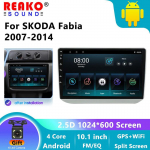 Android Auto Stereo Automobilio Radijas Multimedia Skoda Fabia 2 2007-2014 WIFI Belaidis Carplay GPS Navigacija Centrinis Vienetas Ekranas 4-core 1+32CP
