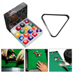 16 dalių mini biliardo kamuoliukų komplektas su stovu vaikams žaislų dovanų mažu biliardo stalu 4.4cm Ball