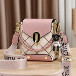 Mini Kniedėmis Dekorota Crossbody Rankinė su Argyle Siuvinėjimu Mobiliojo Telefono Piniginė Madinga Grandinėle Dekorota Rankinė Moterims gray