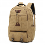 Kuprinė Vyri&scaron;ka kuprinė didelės talpos lauke, tvirta ir patvari kuprinė, drobė, trumpos kelionės krep&scaron;ys, bagažas chaki