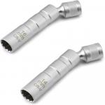 14 mm ir 16 mm magnetinis pasukamas uždegimo žvakės lizdas, pavaros 12 ta&scaron;kų standartinis uždegimo žvakės lizdo i&scaron;ėmimo įrankio sukimas, tinka daugeliui automobilių modelių