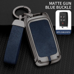 Metalinis odinis automobilio raktų dėklo dangtelis, skirtas Land Rover Range Rover Evoque Discovery Sport Velar, skirtas Jaguar XE XF E-Pace F-Pace pilka