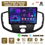 &bdquo;Android Carplay&ldquo; automobilio radijas, skirtas &bdquo;Ford Transit Tourneo Custom 2015-2018&ldquo; daugialypės terpės grotuvo galvos blokas, stereo GPS navigacija BT WIFI 4+64 GB 2+32GB