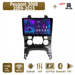 Android Carplay automobilinis radijas, skirtas Peugeot 3008 2009-2015 Multimedijos grotuvo galvos blokas Stereo GPS navigacija BT WIFI 4+64GB 1+16GB,A