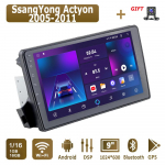 Android automobilinė radijo sistema SsangYong Actyon 2005-2011 m. Multimedijos grotuvas Galvos blokas Stereo GPS navigacija BT WIFI 1+16GB 1+16GB