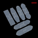 6 vnt. / rinkinys PVC odinio diržo sagties galvutės &scaron;ablonų perforavimo formos trafareto įrankis 40MM