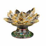 Lotoso gėlės kvarco kristalas Lotosas Daugiaspalvis Skaistumas Lotoso žvakidė Auk&scaron;tos kojelės Auk&scaron;tos kojelės Lotoso figūrėlės geltona