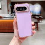 Prabangus vientisos spalvos blizgus TPU mink&scaron;tas dėklas, skirtas &bdquo;Google Pixel 9 Pro XL 8 Pro 7A&ldquo;, ypač plonas padengtas objektyvas, apsauga nuo smūgių, blizgus telefono dangtelis Google Pixel 9 balta