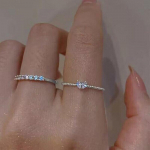 2PS Retro Heart Ring Girls Open Rings Punk Geometry Rings Party Juvelyrika