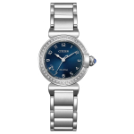 Fotovoltinis laikrodis, atsparus vandeniui Navy Diamond ROUND kolekcija Sidabrinė [Citizen] Eco-Drive EM1120-87L Moteri&scaron;ka tamsiai mėlyna