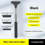 Automobilio galinio vaizdo veidrodžio valytuvas nerūdijančio plieno teleskopinis i&scaron;traukiamas sluoksniuotas &scaron;epetėlio galvutė langų plovimo &scaron;epetys rankinis valytuvas