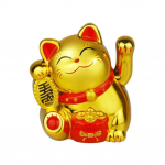 Saulės energija varomas Lucky Cat automobilio ornamentas animacinių filmų turtas ir klestėjimas kačių lėlės automobilio prietaisų skydelio apdaila Mieli banguojančių automobilių priedai