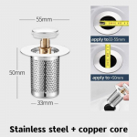 Nerūdijančio plieno grindų kanalizacijos filtras praustuvo ki&scaron;tukas nuo kvapo i&scaron;&scaron;okantis at&scaron;okantis &scaron;erdies baseino kam&scaron;tis plaukų gaudyklė du&scaron;o kriauklės sietelis