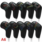 10 vnt. 6 spalvų auk&scaron;čiausios klasės golfo geležies galvos dangtelis geležies galvos dangtelis plei&scaron;tinis dangtelis 4-9 Aspx