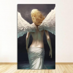 Abstrakčios portretinės sienos meno nuotraukos Cuadros namų dekoras svetainei plakatas tapybos angelai ir demonai drobė 20*40cm No Frame