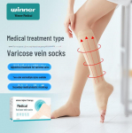 Nugalėtojas Steady Medicininės venų varikozės spaudimo blauzdos kojinės: II lygio vidutinio ilgio elastinės palaikomosios kojinės moterims I Level Pressure - L Skin Open Toe