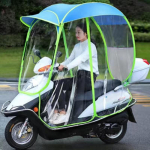 Elektrinio automobilio ir motociklo apsauga nuo saulės - Baterijomis maitinamas apsauginis stogelis nuo lietaus su individualiu logotipu With Rearview Mirror
