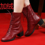 XIHAHA Natūralios Odos Moteri&scaron;ki Tinklelio Batai Lotynų &Scaron;okių Batai Mink&scaron;tu Padu Moteri&scaron;ki Vidutinio Auk&scaron;čio Kulnai Socialiniams &Scaron;okiams Sailor Kvadratiniams &Scaron;okiams 39