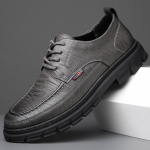 Vyri&scaron;ki batai 2024 m. rudens nauji vyri&scaron;ki korėjieti&scaron;ko stiliaus retro verslo kasdieniai žemo profilio suvarstomi juodi odiniai batai 38 juoda