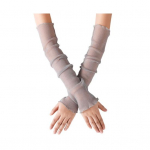 Moteri&scaron;kos permatomos tinklelio rankovės ilgos itin plonos nėriniuotos pir&scaron;tinės be pir&scaron;tų UV apsauga nuo saulės vėsinančios tinklelio tiulio apsauginės rankovės laukui rožinė