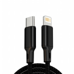 Pintas PD greito įkrovimo laidas iPhone 14/14 Pro - Galimas 0,3 m, 1 m, 2 m ilgio Black Unpacked