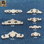 Europieti&scaron;ko stiliaus medinis rožės gėlės raižytas dekoras baldams, spintelėms H145 Style 9*4cm (8g)