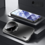 Metalinis objektyvo apsaugos stovas laikiklis telefono dėklas Xiaomi 15 14 Ultra 15 14 13 Pro smūgiams atsparus matinis rėmelis galinis dangtelis for Xiaomi 15 Ultra juoda