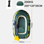 Dviguba pripučiama valtis PVC pripučiama valtis Guminė valtis sustorėjusi žvejybos valtis