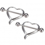 1vnt Sexy Love Heart Spenelis &Scaron;tanga Bar Ring Body Piercing Papuo&scaron;alai
