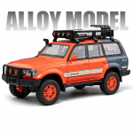 2024 m. Naujas 1/24 Toyota Land Cruiser LC80 lydinio automobilio modelis, liejamas metalinis visureigis, automobilio modelis, garso ir &scaron;viesos imitacija, žaislas vaikams, dovana geltona