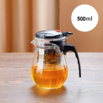 Namų vieno mygtuko filtravimo arbatinukas virtuvės kar&scaron;čiui atsparaus stiklo arbatinukas su filtru arbatos atskyrimui stiklinis virdulys 500/750/900ml