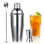 24 uncijos 750 ml kokteilių baro Martini gėrimų plaktuvo rinkinys su ko&scaron;tuvu, nerūdijančio plieno barmeno rinkinys, kokteilių gėrimų mai&scaron;ytuvas su matuokliu