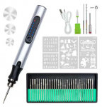 Belaidis elektrinis graviravimo ra&scaron;iklis su 3 reguliuojamais greičiais papuo&scaron;alams, medžiui, metalui, stiklui, akmeniui