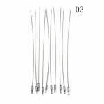 10 vnt Fashion Hiking Tool Vielinis raktų pakabukas Kabelis Raktų pakabukas nerūdijančio plieno 10/15/20 cm 1.5mm*200mm